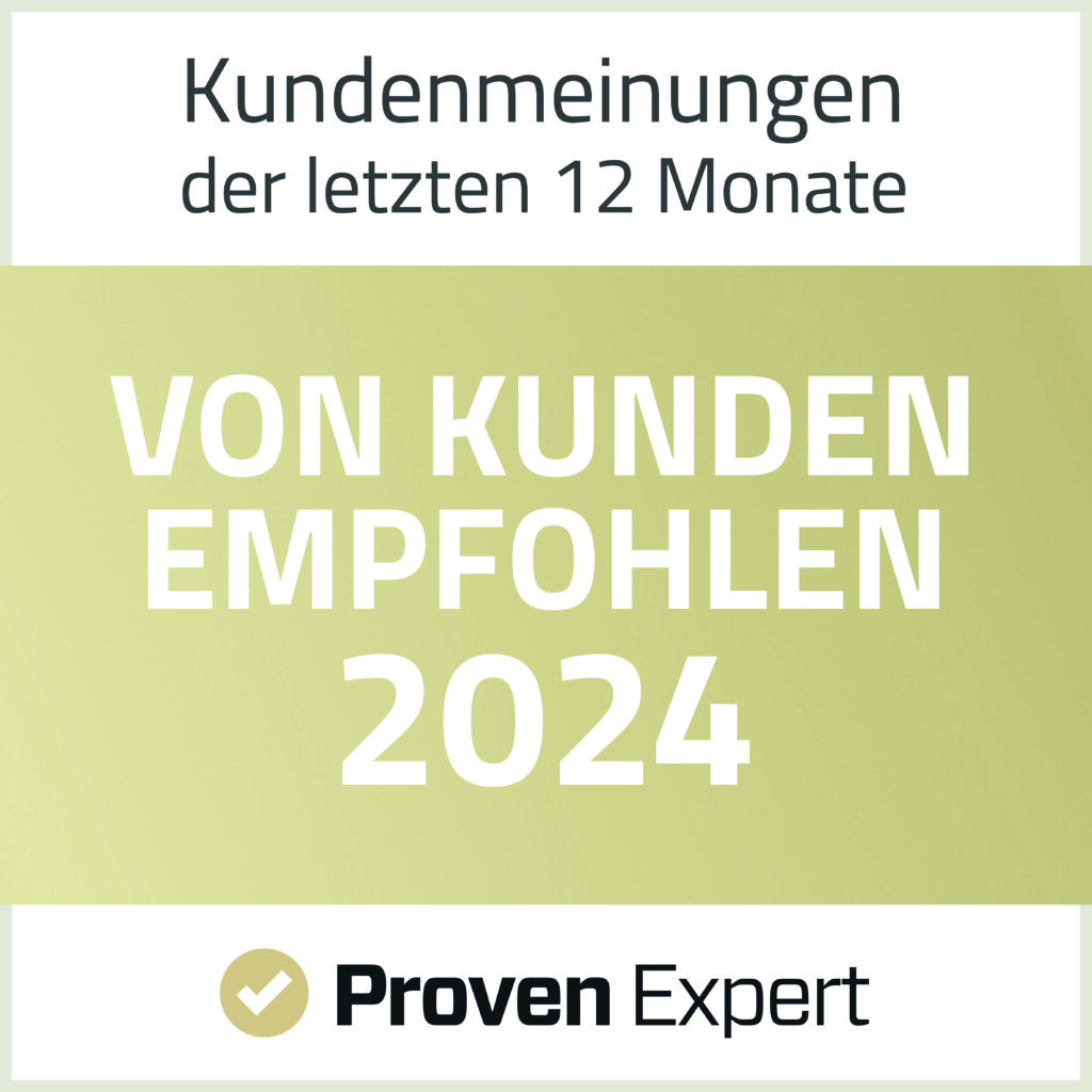Siegel Proven Expert Von Kunden empfohlen 2024
